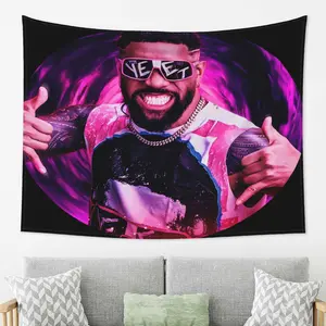 A wrestling Jey Uso printed tapestry, suitable for living room or office home decoration items, suitable for boy's bedroom Gift Wall Hanging 30*40