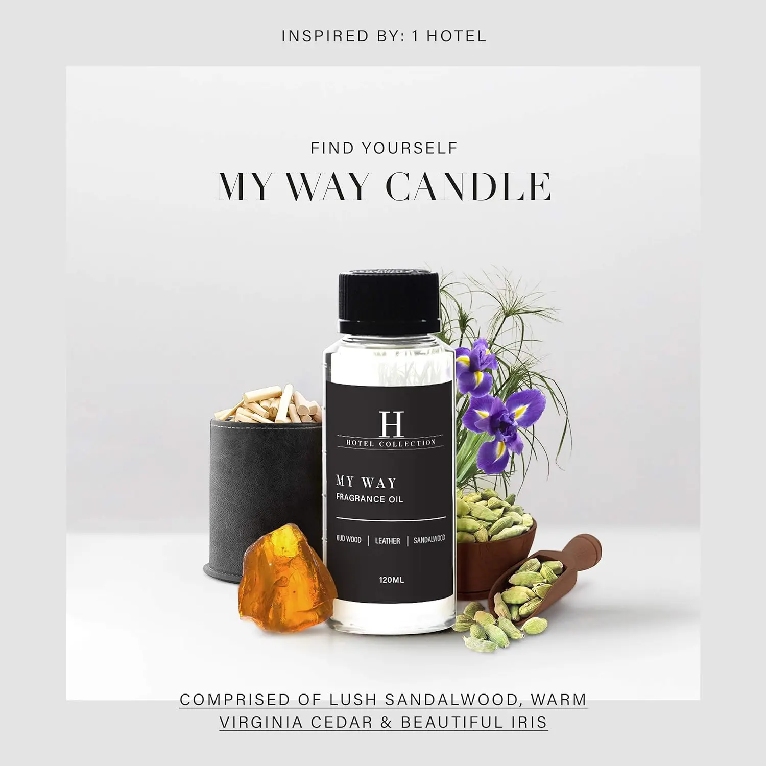 My Way Luxury Hotel-Inspired Essential Oil Diffuser Refill - 4 fl oz (0-500 ml), 1 Month Long-Lasting Fresh Scent Home Fragrance Freshener Bottle