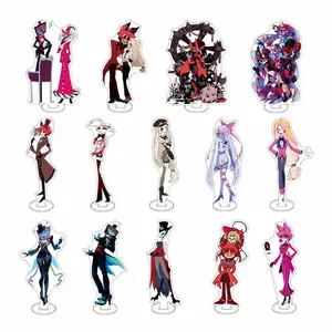 10Cm Hazbin Hotel 2 Acrylic Standing Plates Charlie Vaggie Ad Alastor Husk Acrylic Standee Desktop Ornament Decorative