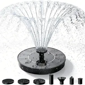 Solar Fountain Water Pump for Bird Bath, Outdoor Solar Fountain, Upgraded Mini Solar Powered Fountain Pump 1.5w, Free Standing Solar Panel Kit for Garden, Pond, Pool