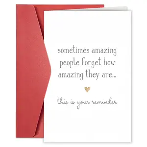 1PC Encouragement, Inspirational Greeting Cards, Minimalist Designs for Friends And Family, Thank You Cards, Support, Motivational Cards, Positive Message Card, Daily Support, And Positive Affirmation Gifts for Mental, Complete with Envelopes