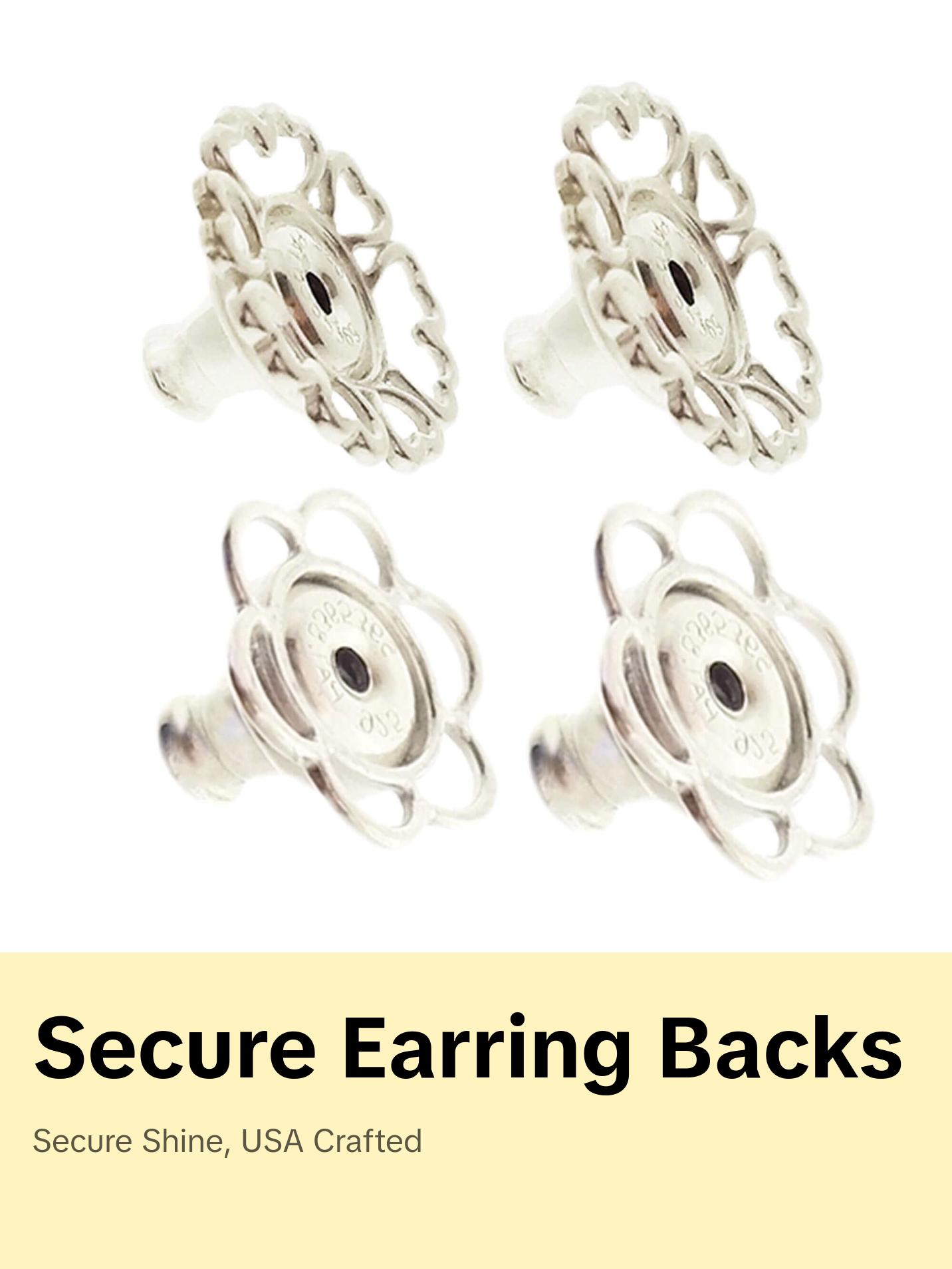 World's most secure Patented Replacement Earring Back in .925 Silver
