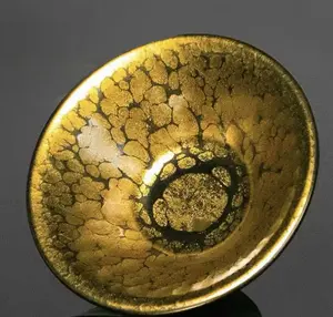 Chinese Jianzhan Porcelain — Golden Oil-Drop Jianzhan, Masterhandcrafted