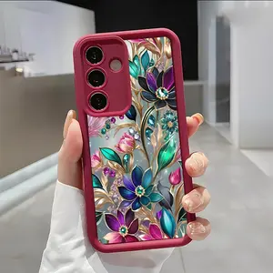 Beautiful crystal flower Soft&Flexible TPU Silicone Phone Case For Galaxy S26 Ultra S25 Edge S24 FE S23 S22 S21 Plus A13 A14 A15 A16 A17 A33 A34 A35 A36 A52 A53 A54 NOTE20 Durable|Shockproof|Full Camera Protection|Anti-Fingerprint