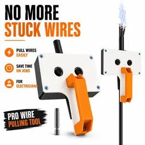 Orange Wire Puller Hand Tool - Durable Construction, 0.3in Max Cable Capacity, Easy Wall Wire Fishing, Boosted Efficiency, Ideal Cable Pulling Solution for Residential & Commercial Use