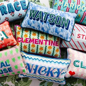 The Personalized Needlepoint Pillow