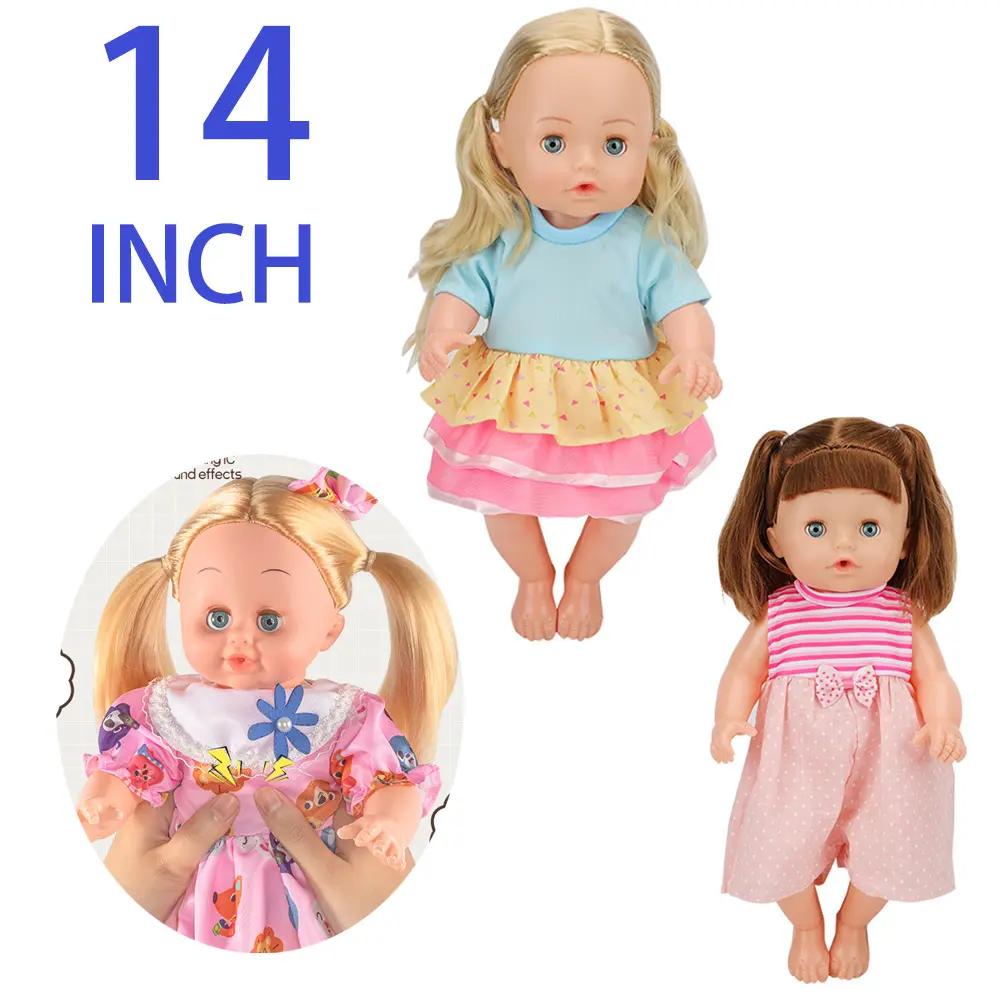 Baby Doll Toys，Interactive Talking, Lifelike, Posable Fashion Dolls & Accessories with Blinking Open-and-Close Eyes, Sound Features for Kids’ Pretend Play