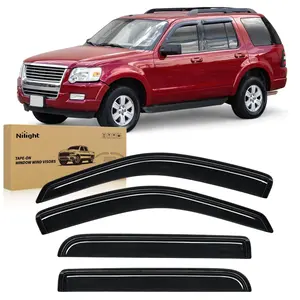Nilight Tape-On Rain Guards for Ford Explorer 2002 2003 2004 2005 2006 2007 2008 2009 2010, Window Visors Vent Wind Deflectors-4PCS, Auto Accessories, Vehicle
