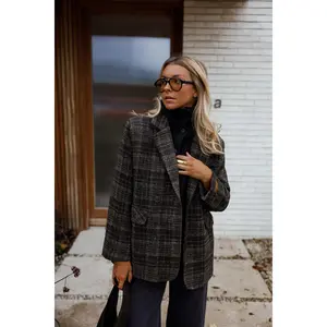 Grey Checkered Lyson Coat