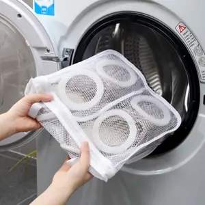 1 piece household lazy shoe washing bag for washing machine, anti-deformation shoe sleeve, special mesh shoe cleaning bag, hangable shoe drying bag