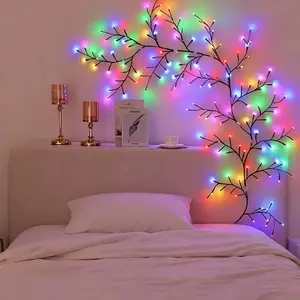 Led Tree Branch Lights Enchanted Willow Vine 1.8M 96RGB LEDs Artificial Colorful Wall Lamps for Bedroom Living Room Decor