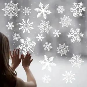 Snowflake Window Stickers, Decorative Sticker, 4 Sheets / 114 Pieces, Static Cling Snowflakes, Christmas & Winter Door Decorations, Holiday Gift Idea, Festive Decoration