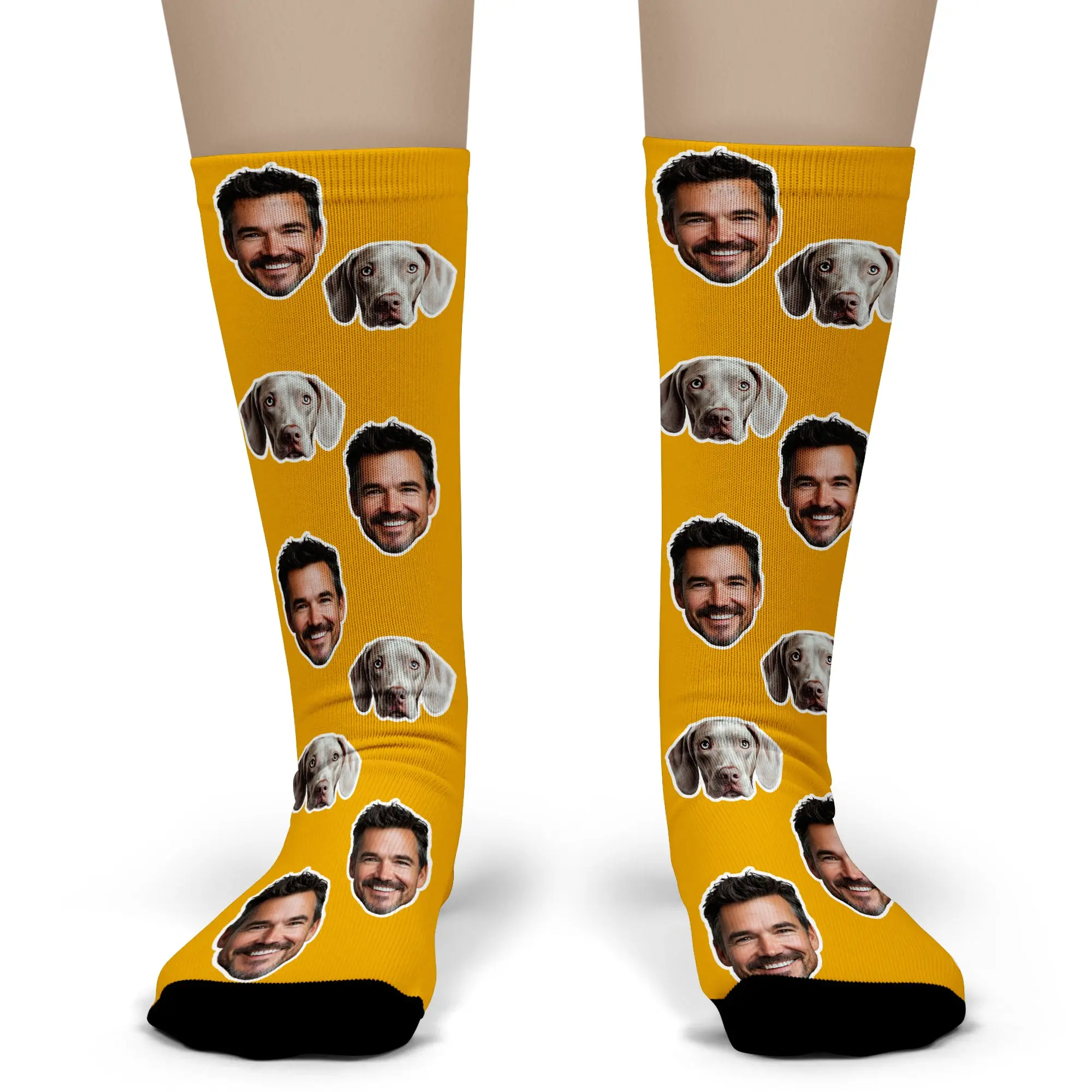 Personalized Custom Face Socks – Fun Crew Socks with Pets, People, or Any Photo
