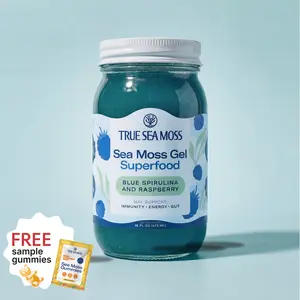 True Sea Moss Blue Spirulina and Raspberry Irish Sea Moss Gel with Gift – Rich in Essential Minerals & Vitamins – supports overall vitality True Sea Moss Blue Spirulina and Raspberry Irish Sea Moss Gel with Gift – Rich in Essential Minerals & Vitamins – supports overall vitality