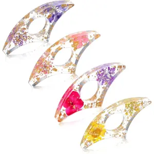 4 count Thumb Book Page Holder, Dried Flower  Finger Ring Opener Bookmark, Book Lovers Gifts for Reading, Bookworms, Teachers,  , Student,  Reading Books Accessories