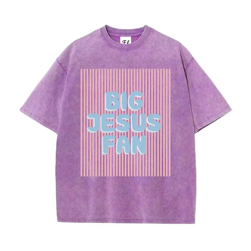 Men's Vintage Graphic Tee - Retro Round Neck, Faith Print Short-Sleeve Basics, Oversized Streetwear, Soft Premium Fabric Casual T-Shirt, Vintage Graphic Tees