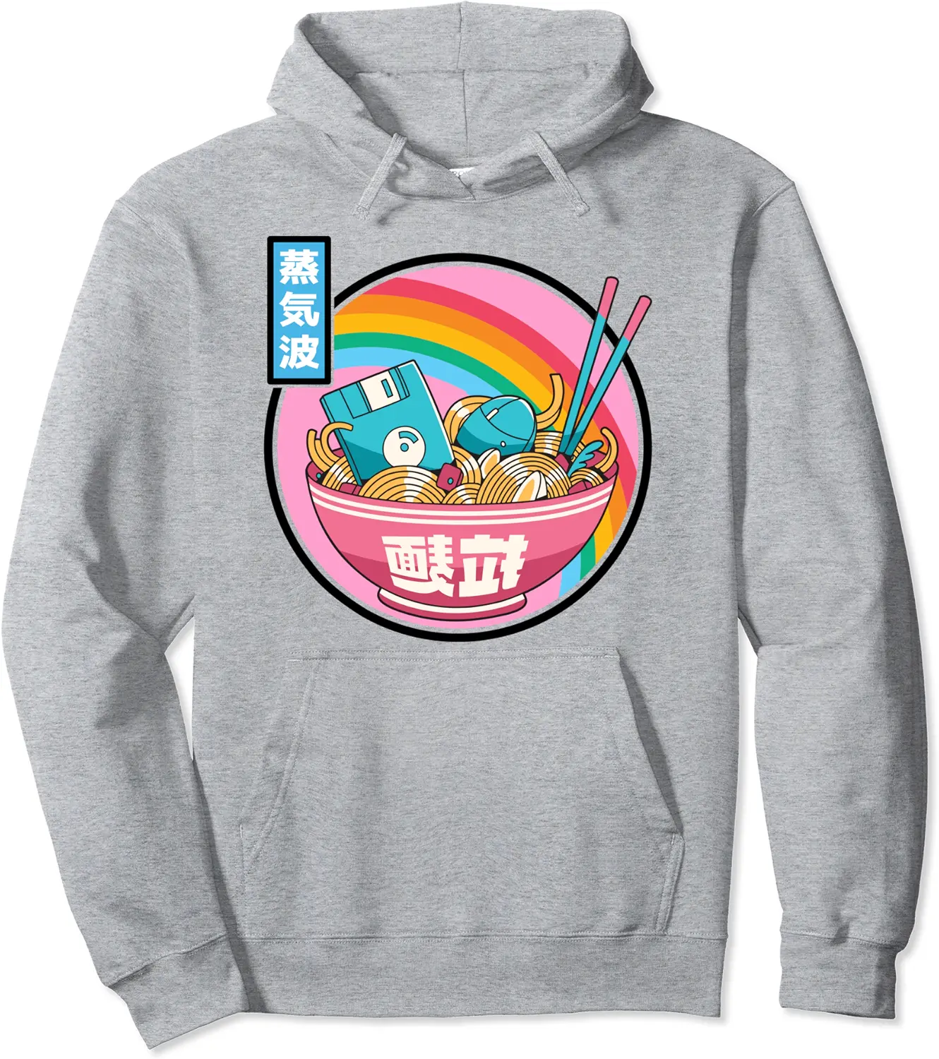 Digital Ramen Bowl Japan Style Pastel Otaku Anime Vaporwave Pullover Hoodie - Lydiagarcia Shop 63B09MR853RG