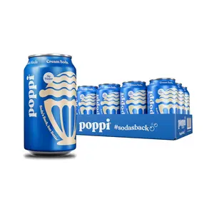 Poppi Cream Soda Poppi Prebiotic Soda Beverage Punch Pop 12 oz Pack of 12 with Agave Inulin & Cassava Root Fiber #sodasback