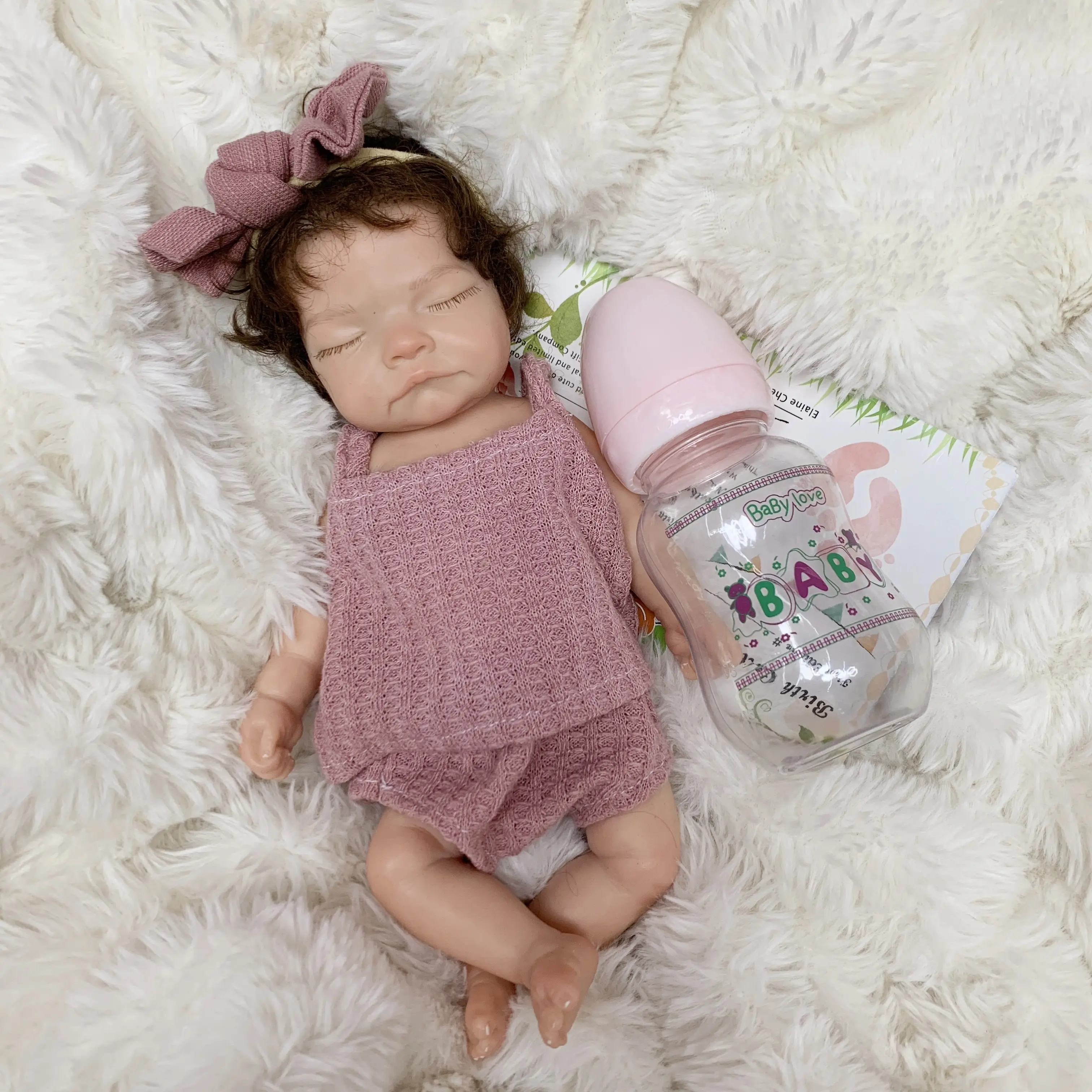 10-in Whole Body Soft Silicone Realistic Reborn Baby Doll, Pink-Clothed Newborn Girl Doll with Accessories, Ideal Christmas Gift for 3+ Year Olds & Collectors, Rebornbabydoll
