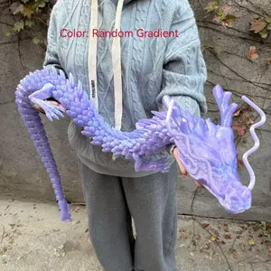 3D Printed 150cm Dragon Model, Giant Chinese Dragon Desktop Decoration, Desktop Statue, Home Office Decor, Decorative Sculptures, Collectible Figurines, Decoration Figure, Holiday Gift