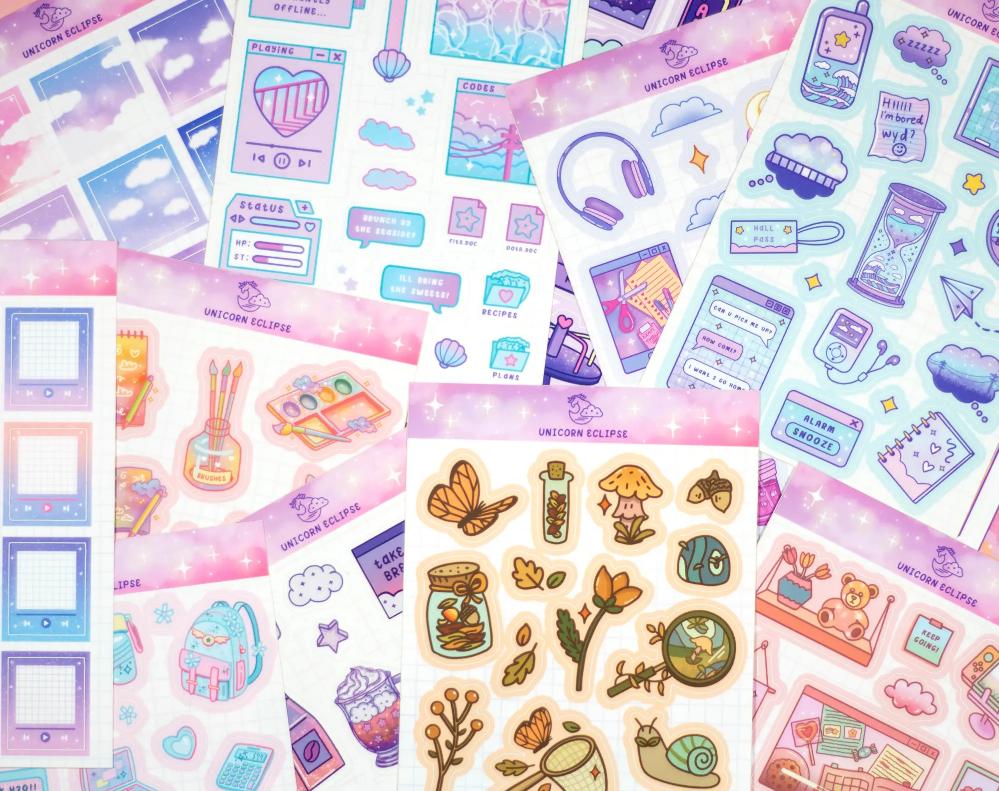 Decorative Sticker Sheets - Waterproof Paper with Unique Designs and High-Quality Print