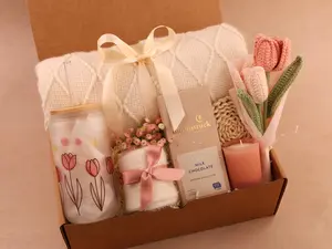 NEW Thinking of you, Sympathy gift Basket, Hygge Gift Box with Blanket, Sending a hug, Bereavement, Encouragement gift, Thank You