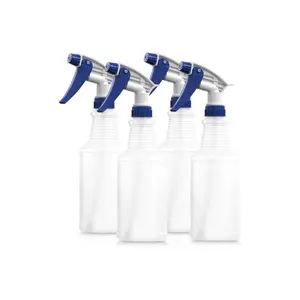 Bar5F Set of 4 Premium Empty 16 oz Spray Bottles, NBR Gasket - Superior Hydrocarbon Resistance - Ideal for Auto Detailing & Industrial Cleaning