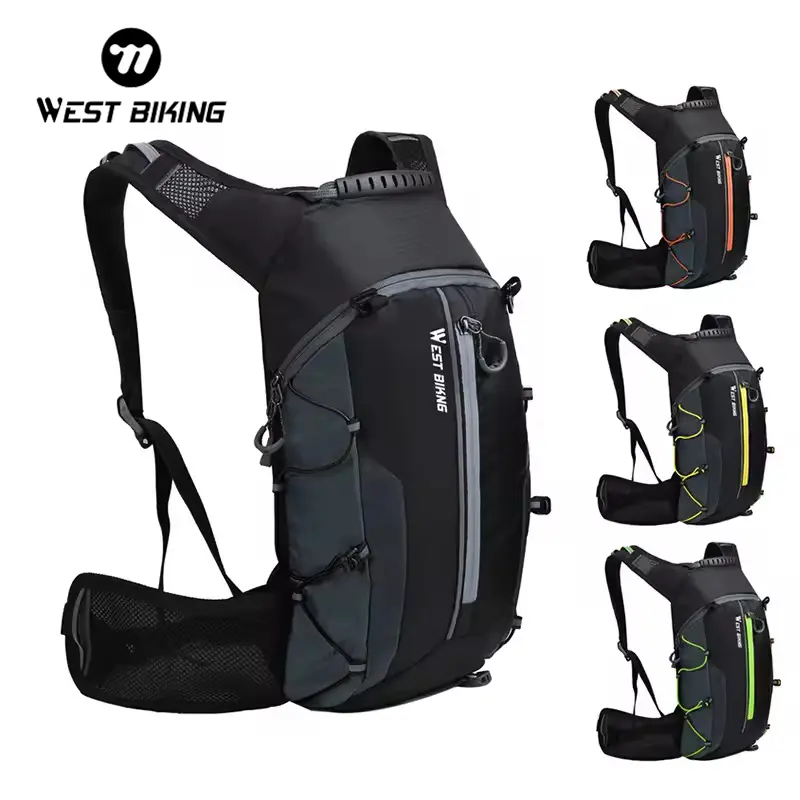 West Biking 10L Bicycle Backpack, Ultralight (280g) Foldable Polyester Rucksack for Cycling & Hiking, Breathable and Water-Repellent with Reflective Strips, 25*44Cm, 3 Months, Accessories, Bike Tools & Equipment, Outdoor Sports, Polyester Outfit, Unisex