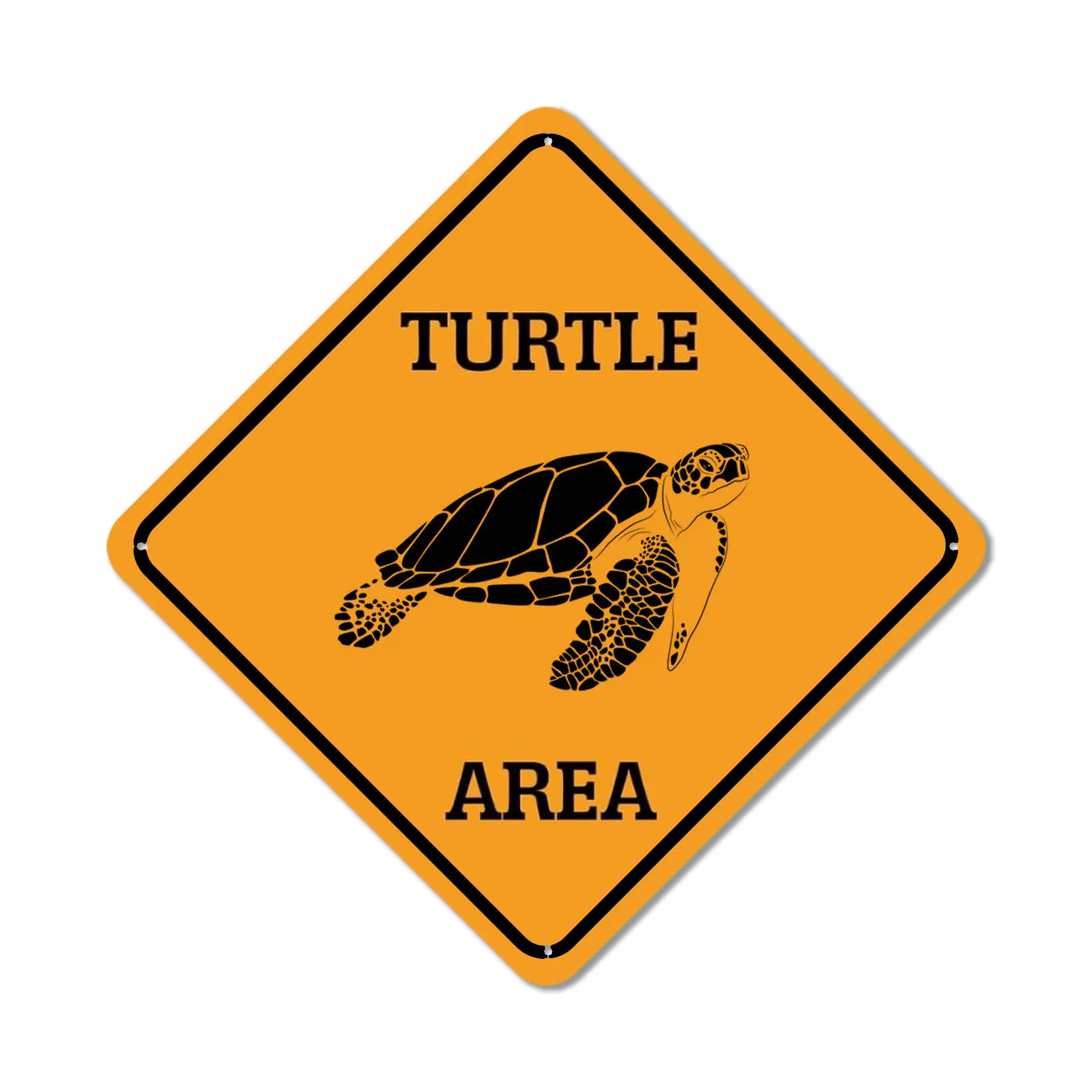 Street Sign Sea Turtle Sign Caution Sea Turtle Crossing Metal Sign Rustic Metal Plaque for Home Wall Decor Coffee Bar Living Room, 8x8 inch