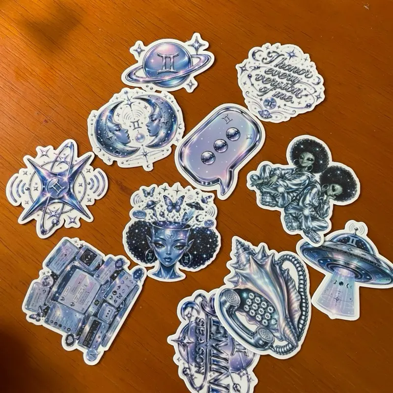 Gemini Season Sticker Pack | 11 Vinyl Astrology Stickers | Zodiac Journal & Planner Stickers