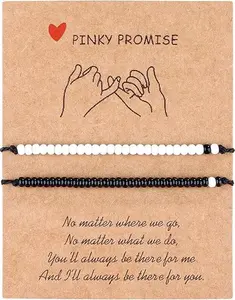 Best Friend Bracelets Couples Bracelets for 2 Matching Yin Yang His and Her Lover Bracelet Jewelry for Bff Friendship Relationship Boyfriend Girlfriend Valentines Gift Adjustable Morse Code I Love You Design