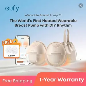 [LIVE] eufy S1 Heated Wearable Breast Pump, Heated Wearable Hands-Free Breast Pump with Industry-Leading HeatFlow Tech, App-Controlled OptiRhythm, Hospital-Grade Suction, Leakproof, Slim and Ultra-Quiet for in-Bra Use
