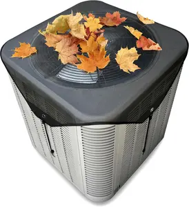 Central Air Conditioner Cover 28x28 Inch - Heavy Duty Mesh AC Cover for Outside Units, All-Season Top Screen Protector & Leaf Guard, Universal Fit with 4 Secure Bungee Cords