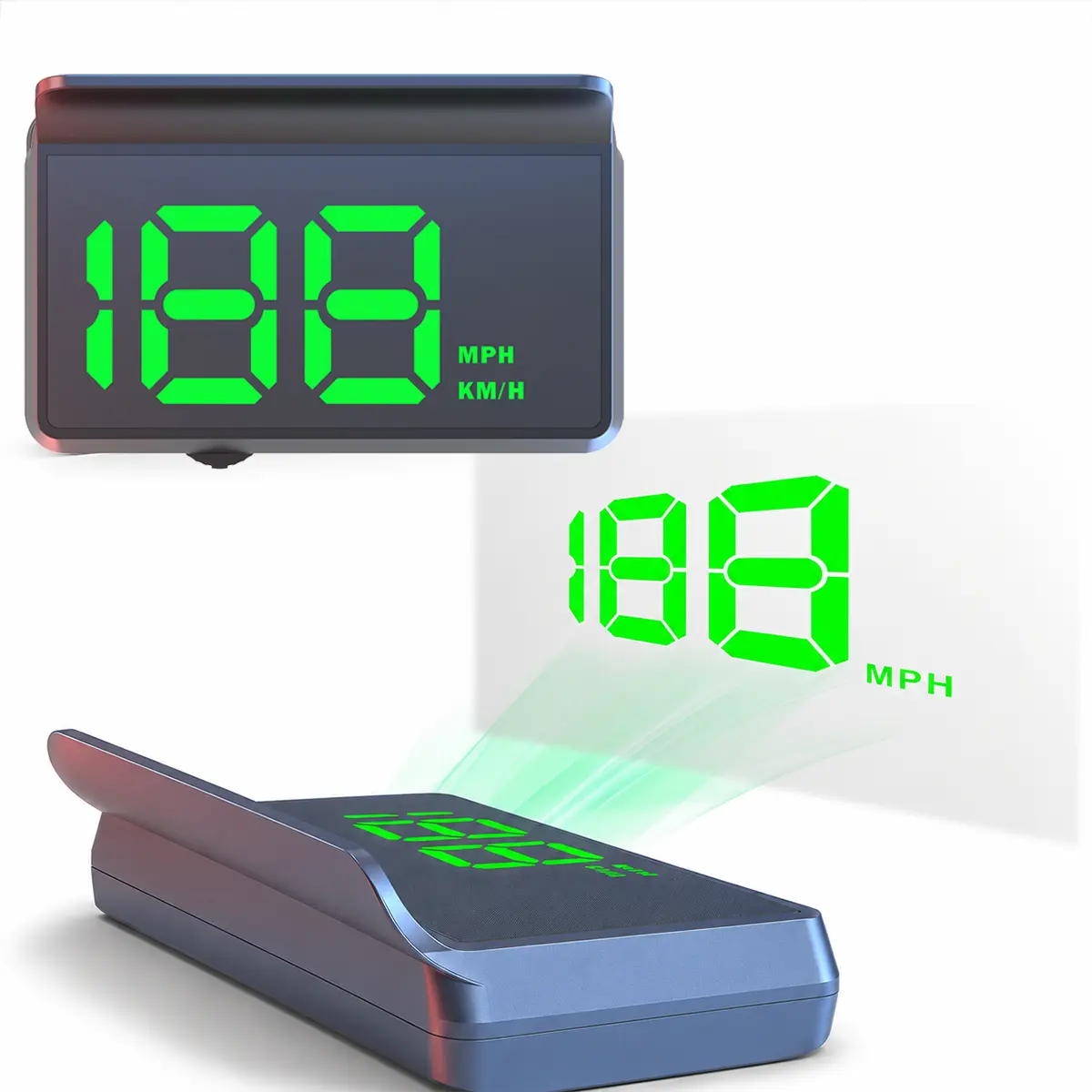 Head Up Display for Cars, GPS Digital Speedometer Car HUD Display for Car Windshield, USB Plug and Play, MPH/KMH Switch, Overspeed Alert, Auto Brightness, Speed Calibration, Large Green Font, Universal Car Accessories for Drivers