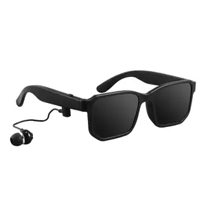 Smart Bluetooth Glasses with Earphones Nearsighted Compatible Music Calls Integrated Flat Lenses Audio Reading Glasses Wireless 1.3MP Camera