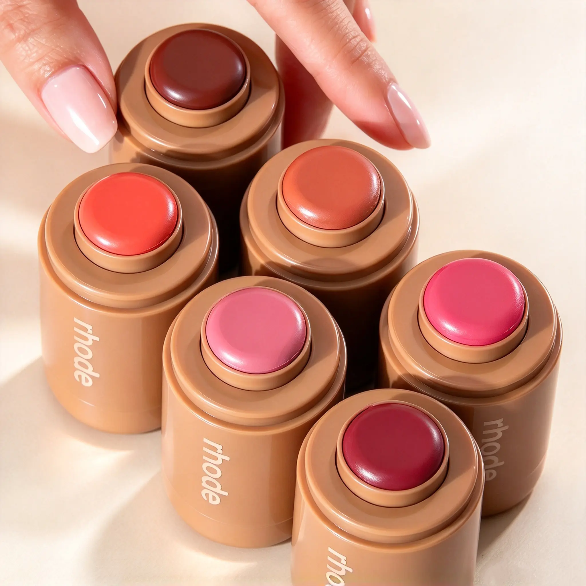 Multi-Use Cream Blush Stick, Lip & Cheek Dewy Natural Tint for Face