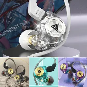 Wired Gaming Earbuds with MIC, QKZ AK3 in Ear Monitor Headphone, Deep Bass Sound, Portable 3.5mm Wired Gaming IEM in-Ear Earphones Ear Buds, for Singers Musicians with MIC IEM for Music Video Calling
