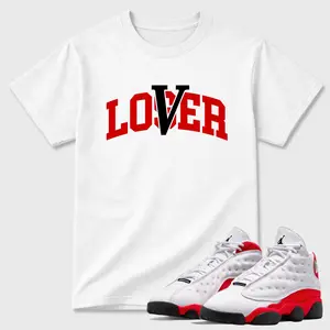 Unisex T-shirt To Match Sneakers Jordan 13 University Red - Loser Lover Varsity. 100% Cotton for Casual Wear. Comfortable Summer Unisex T-Shirt to match Jordan Sneaker. Streetwear Style. urban outfitters