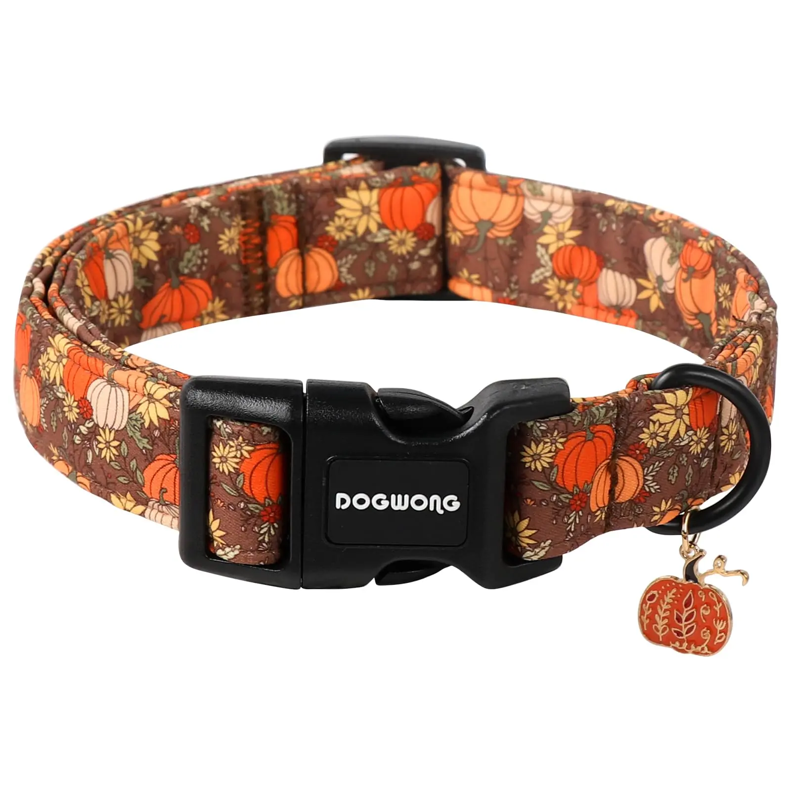 DOGWONG Fall Pumpkin Dog Collar — Adjustable Pumpkin & Sunflower Collar for Small, Medium & Large Dogs tiktokshopbacktoschool