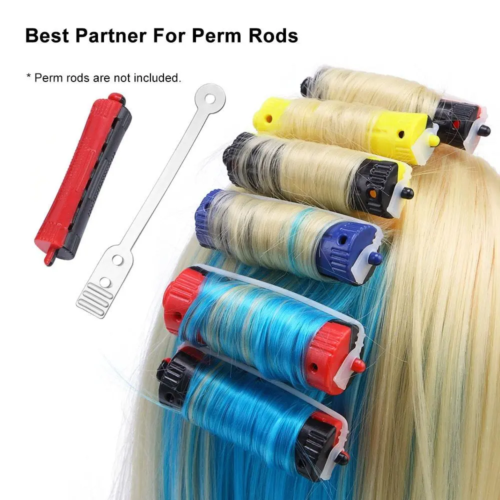 50pcs Professional Perm Rod Bands High Elasticity Reusable Perm Rod Rubber Bands Transparent 8.3cm Perm Rods Band Home Use