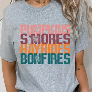Women's Fall Bonfire Vibe Short Sleeve T-Shirt