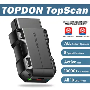 TOPDON TopScan Lite OBD2 Scanner Bluetooth, Bidirectional Scanner Wireless Full System Diagnostic Tool for iOS & Android, FCA AutoAuth, 8+ Hot Reset, Repair Guides, Car Code Reader, Performance Test