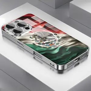 Eagle snake pattern flag glass phone case, colorful design, sturdy details, Suitable for iPhone 11, 12, 13, 14, 15, 16, 17 PIUS, Pro, and Promax