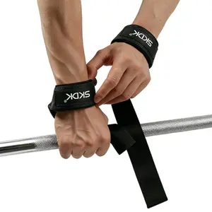 Adjustable Non-Slip Weightlifting Wrist Straps, Power Training Fitness Assist Bands, Gym Support Sports Grip Bands, Set of 2, Gym Accessories