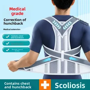 Japanese Medical Hunchback Correction for Men and Women Adults Correction of Scoliosis Open Shoulder Back Position Strap Beibejia