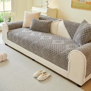 Square Sofa Cover, Quilted Sofa Cover, 1 Count Non-slip Soft Comfortable Sofa Cushion Cover, Sofa Protector for Home Living Room, Bedroom Accessories