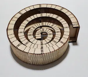 4 Lane Spiral Bowl Cribbage Board