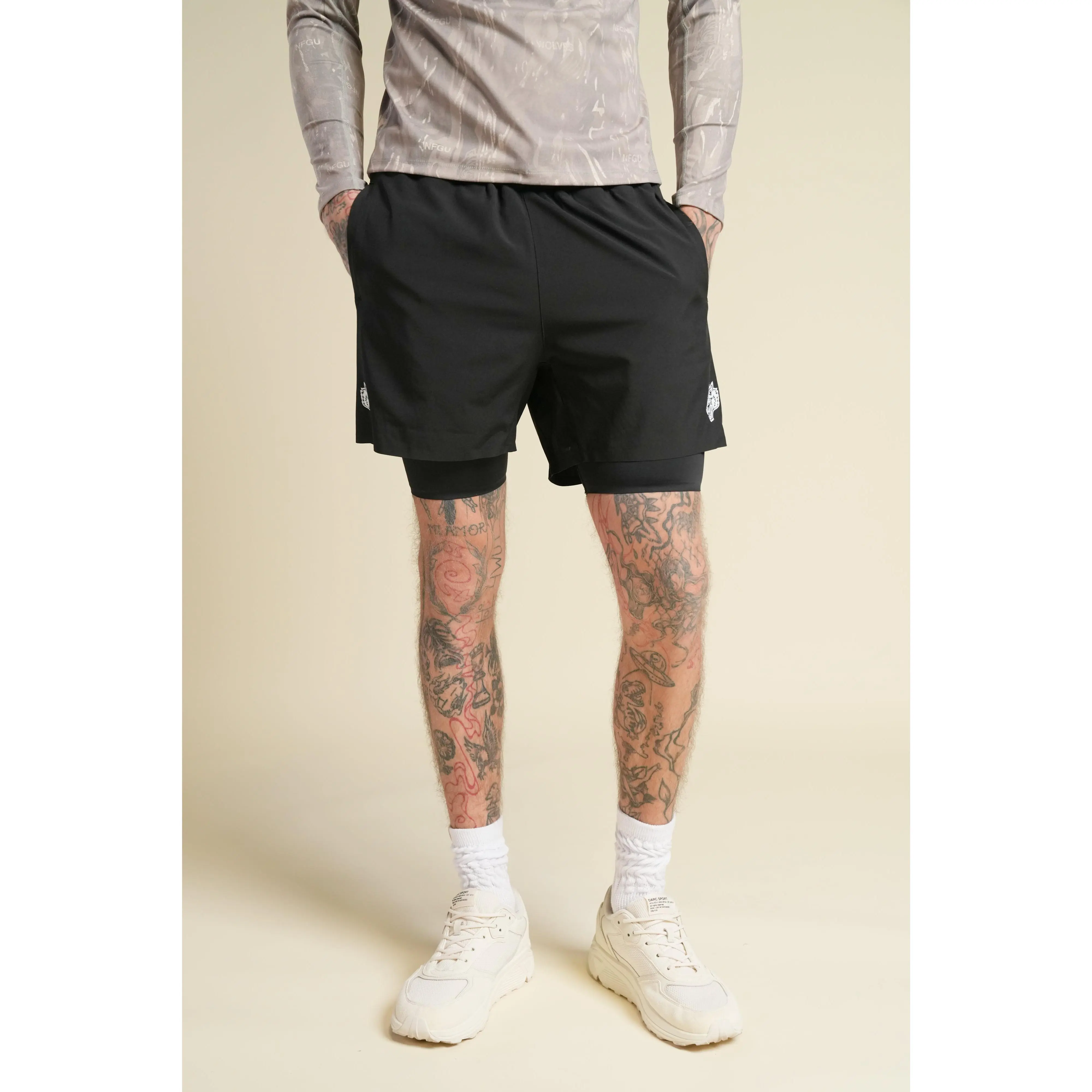 Dual Core Compression Shorts in Black