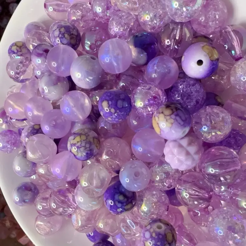 【B008】MIX acrylic Bead for DIY pens keychain Accessories with Assorted Rhinestone Sparkle Butterflies for Colorful Beading & Jewelry Making Crafts, Bead Assortment, Multicolor Beads