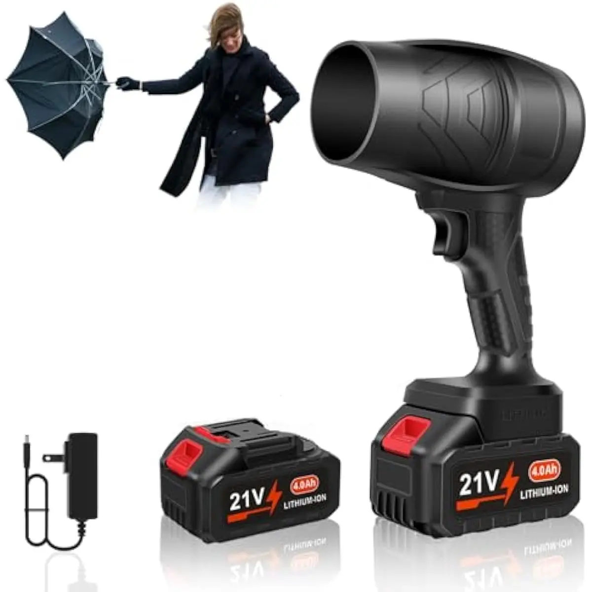 Thrust Electric Turbo Jet Blower  Brushless Motor Handheld Air Duster Fan Home Dust Clean, Snow/Leaves Car Dryer, Garden Courtyard Outdoor Use Tool